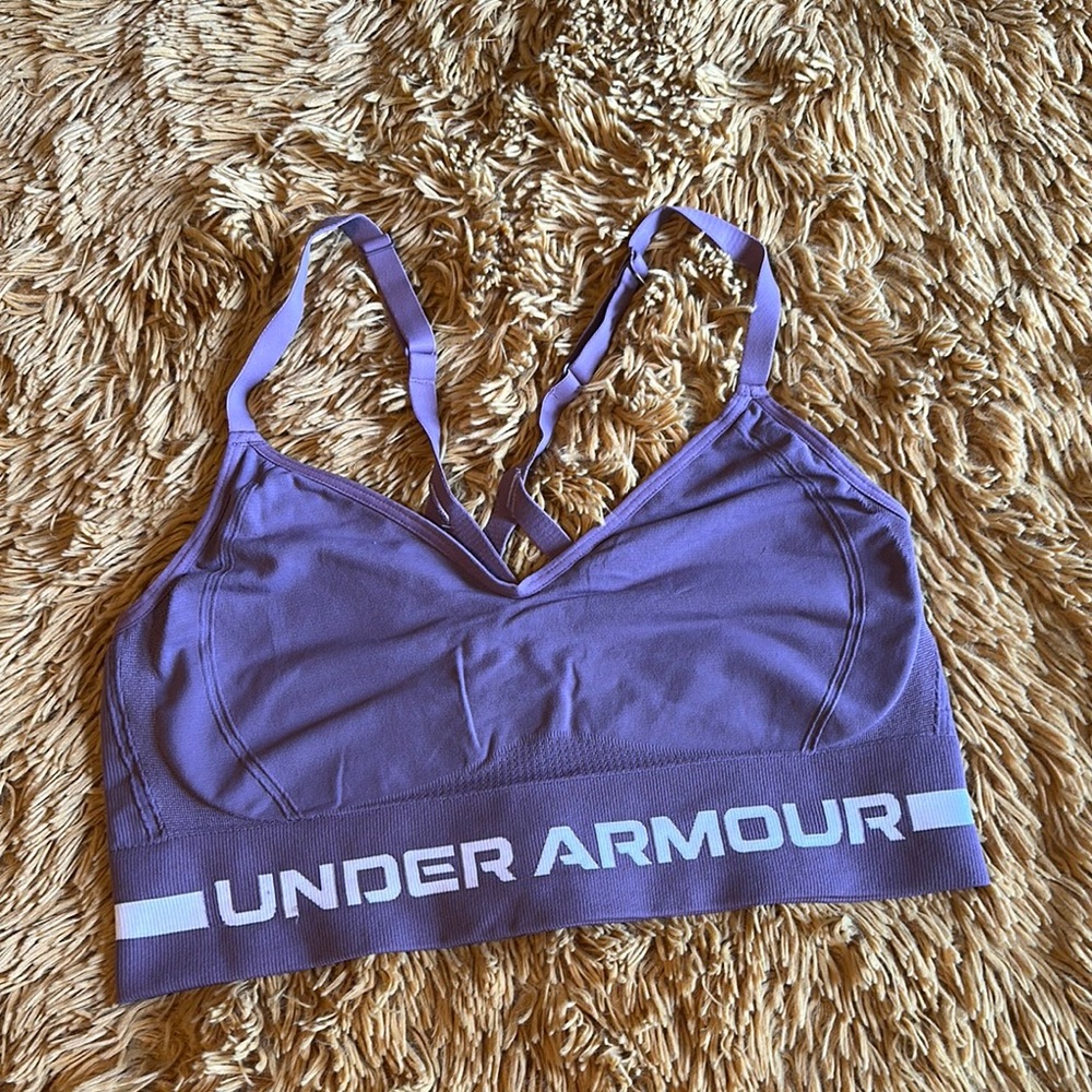 Under Armour Purple Sports Bra Compression Fit